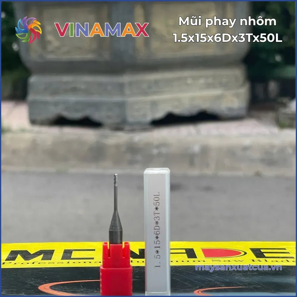 Mũi phay nhôm 1.5x15x6Dx3Tx50L