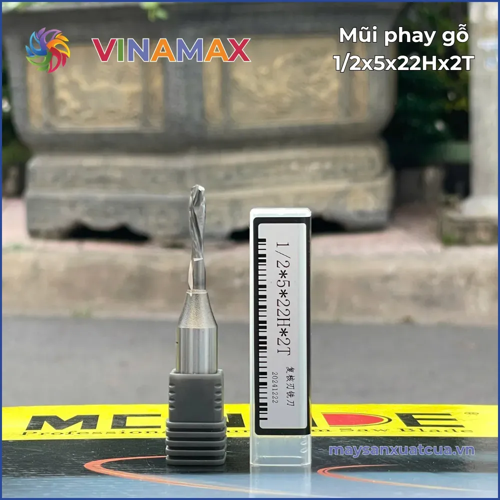 Mũi phay gỗ 1/2x5x22Hx2T