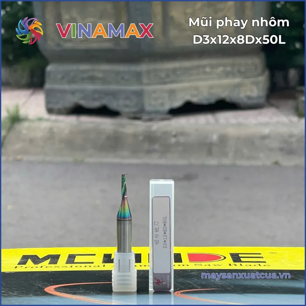 Mũi phay nhôm D3x12x8Dx50L