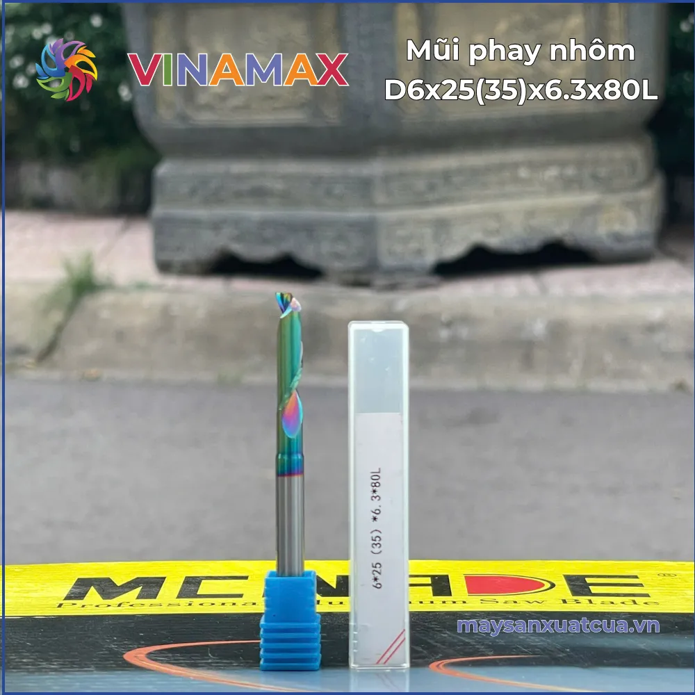Mũi phay nhôm D6x25(35)x6.3x80L