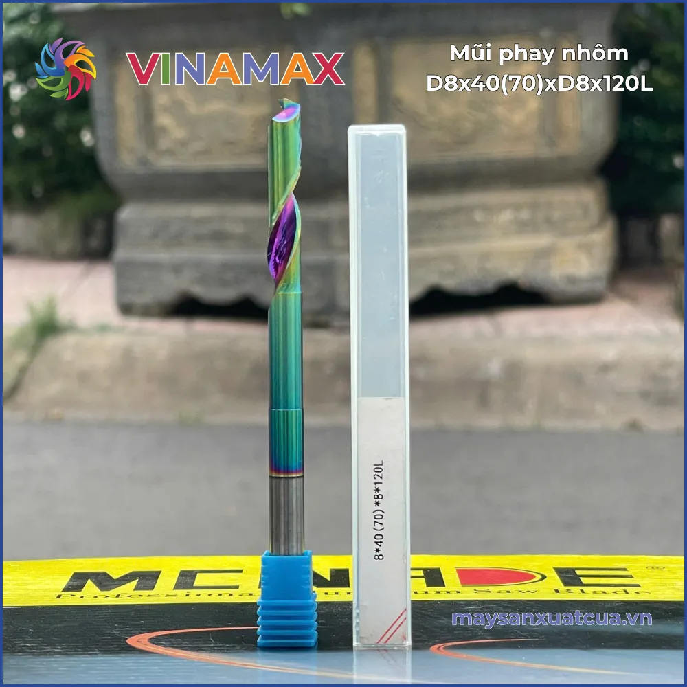 Mũi phay nhôm D8x40(70)xD8x120L