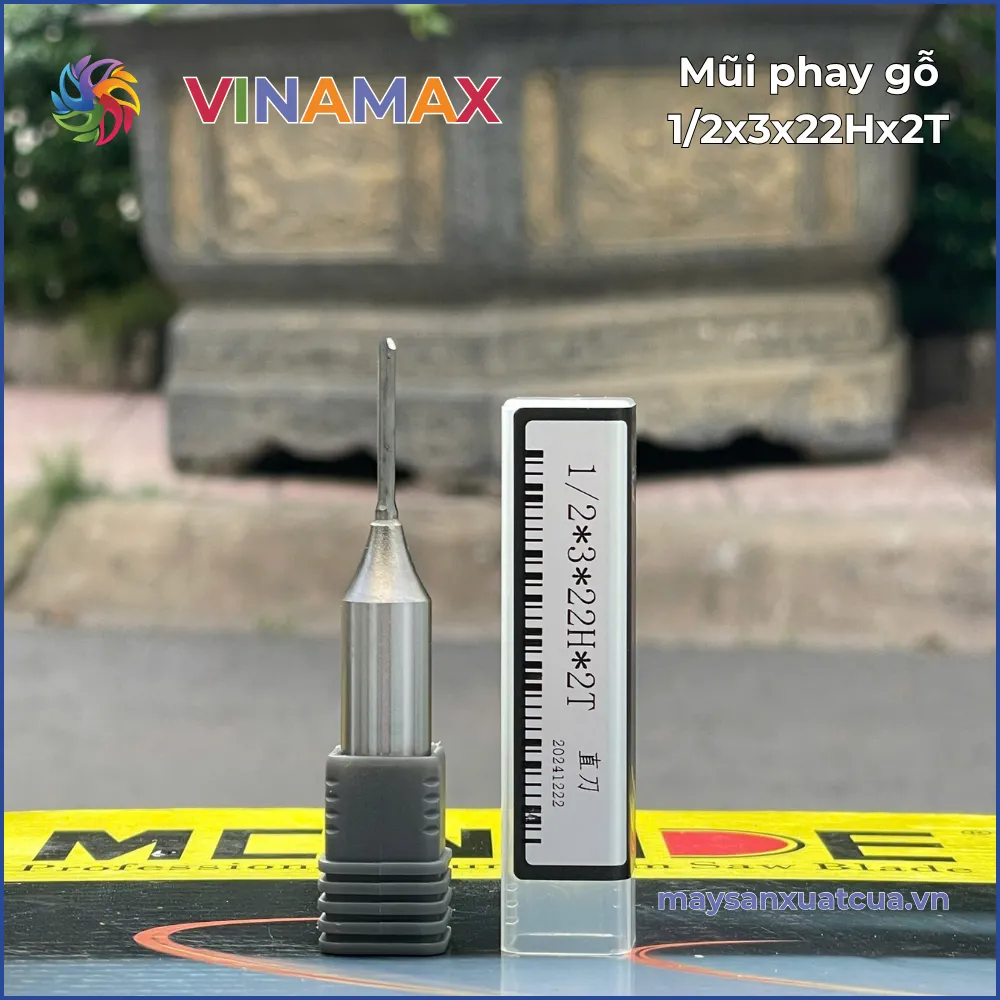 Mũi phay gỗ 1/2x3x22Hx2T
