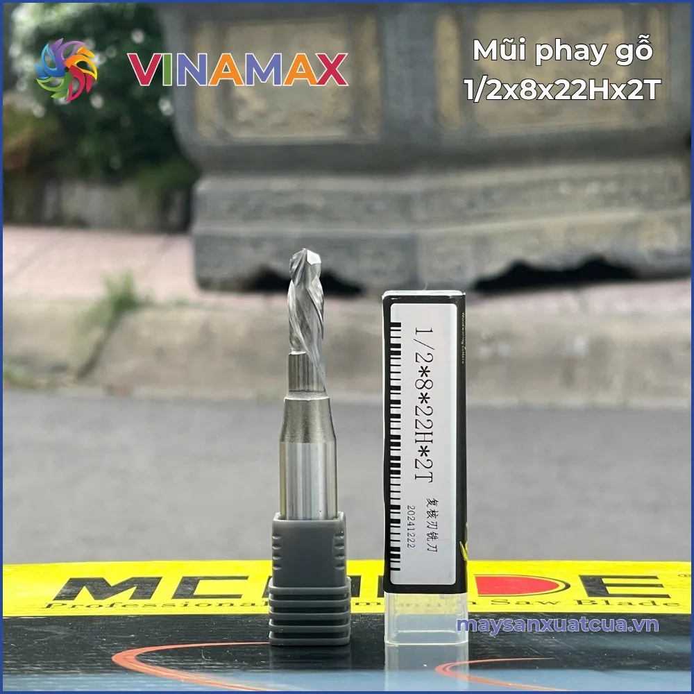 Mũi phay gỗ 1/2x8x22Hx2T