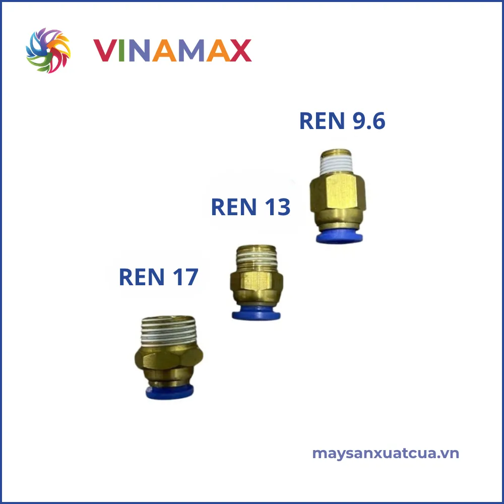 Đầu cắm nhanh khí nén ren 9.6/ 13/ 17 