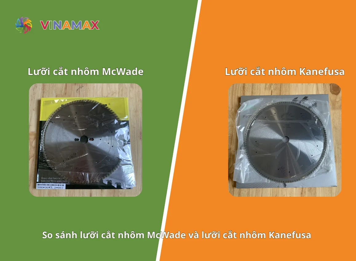 So sánh lưỡi cắt nhôm McWade và lưỡi cắt nhôm Kanefusa chi tiết